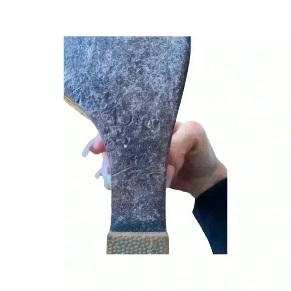 DIOR Womens Shoes Natural Open Toe Wedge Sandals Made in Italy Heels Size 37. - Picture 9 of 13